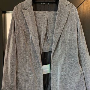 Misguided silver glitter suit